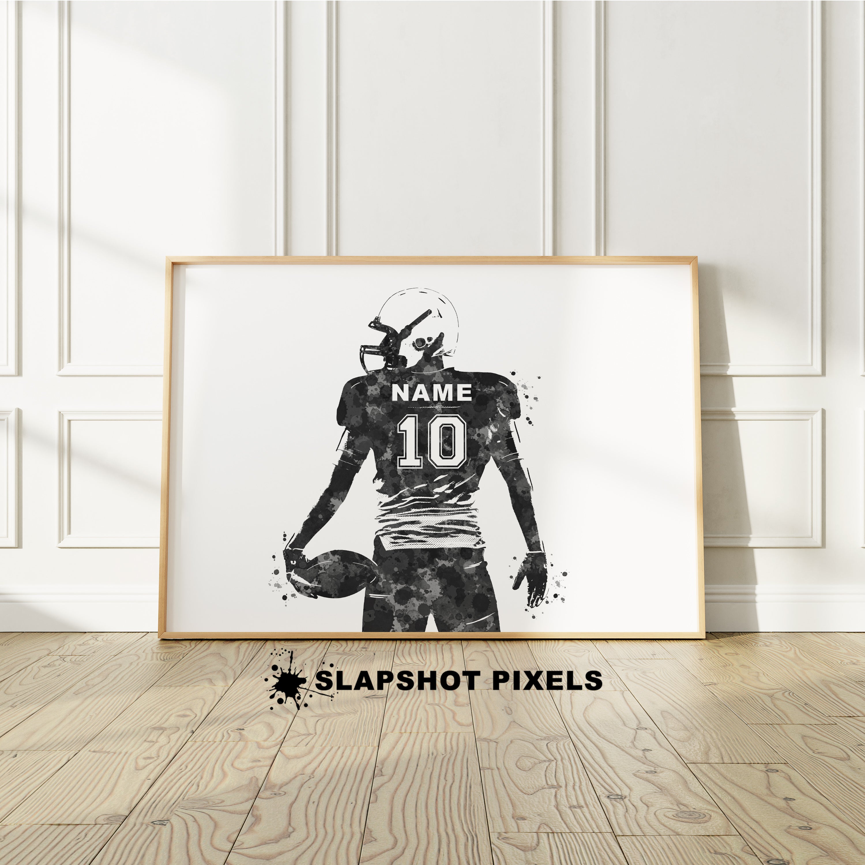 Personalized Football Poster - Football Gifts For Boys - FB01 – Slapshot  Pixels