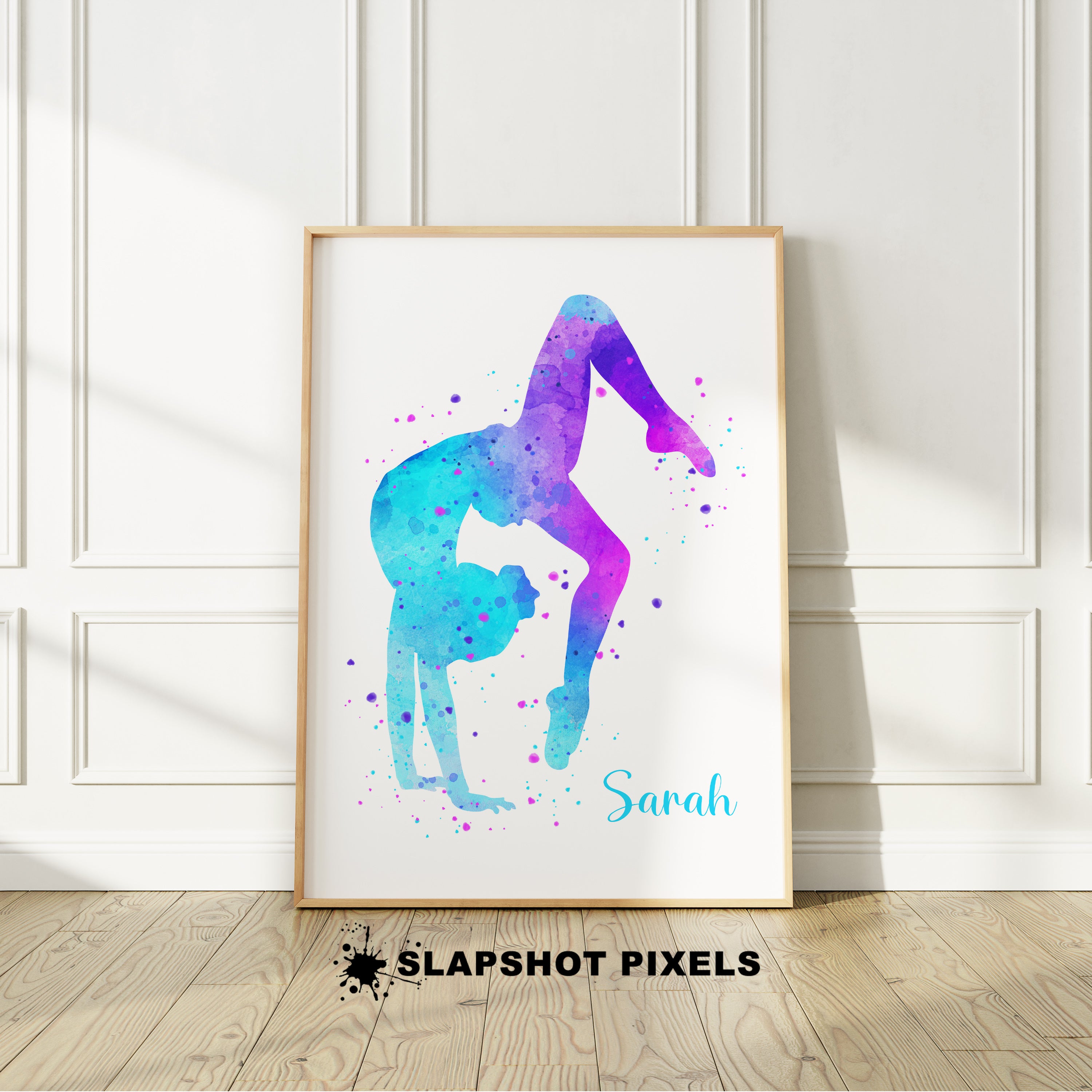 Gymnastics Gifts For Girls Personalized Poster Tyedye MU1