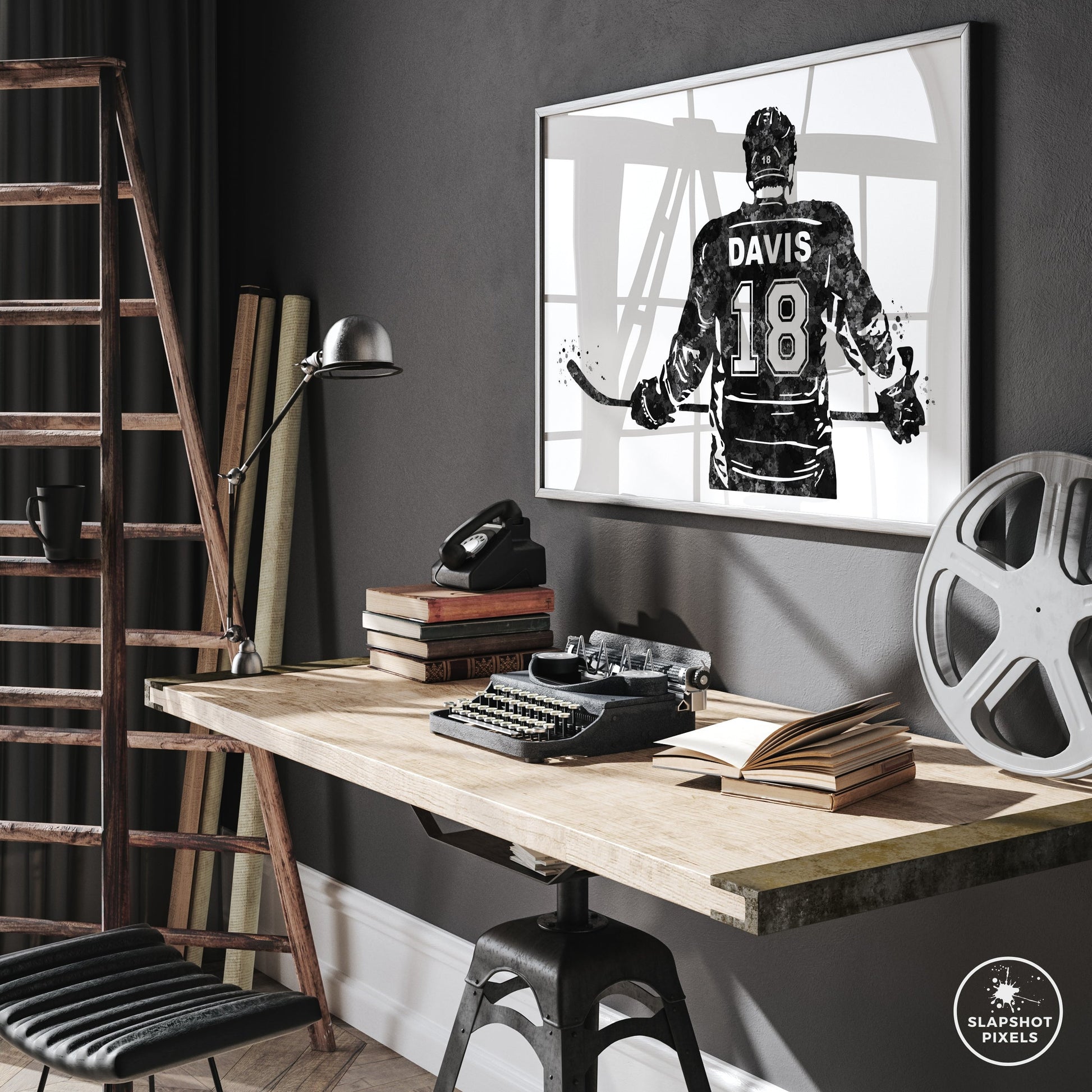 Personalized Hockey Poster - Hockey Gifts For Boys - HB07 – Slapshot Pixels