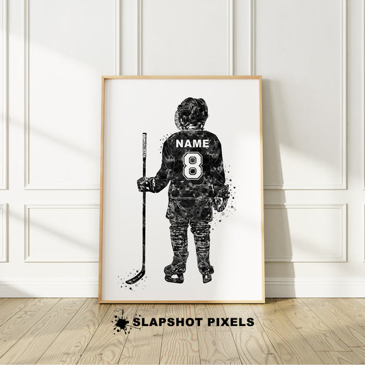 Hockey Life Lesson With Custom, Personalized Ice Hockey Poster, Canvas, Hockey  Gifts, Gifts for Hockey Players, Sport Gifts for Son 