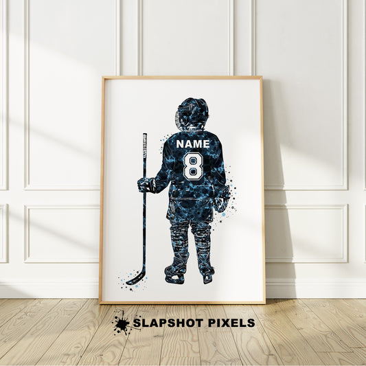 Personalized Hockey Poster - Hockey Gifts For Boys - HB28