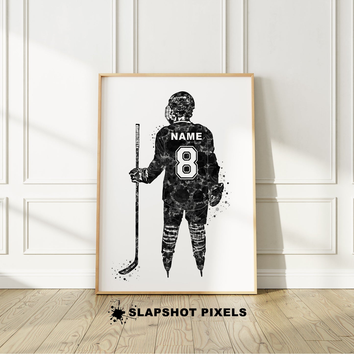 Personalized Hockey Poster - Hockey Gifts For Boys - HB15