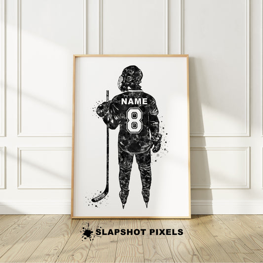 Personalized Hockey Poster - Hockey Gifts For Boys - HB18