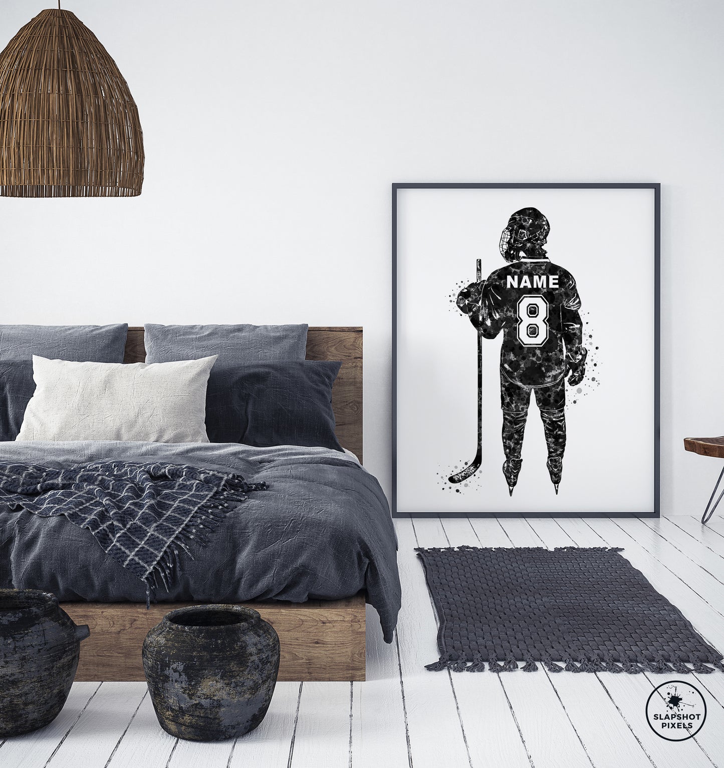 Personalized Hockey Poster - Hockey Gifts For Boys - HB18