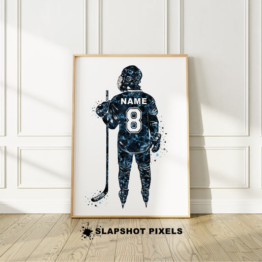 Personalized Hockey Poster - Hockey Gifts For Boys - HB50