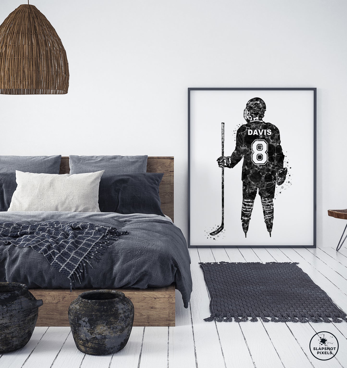 Personalized Hockey Poster - Hockey Gifts For Boys - HB13