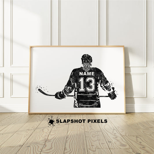 Personalized Girl Hockey Poster - Hockey Gifts For Girls - HG02