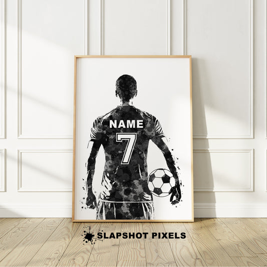 Personalized Soccer Poster - Soccer Gifts For Boys - SB08